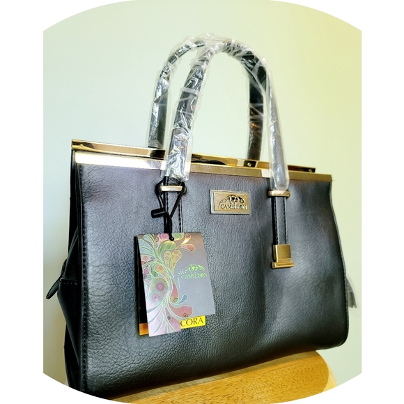 Cameleon CORA Discreetly Purse Black / Gold NEW Tote Bag Concealed Carry - Picture 2 of 9